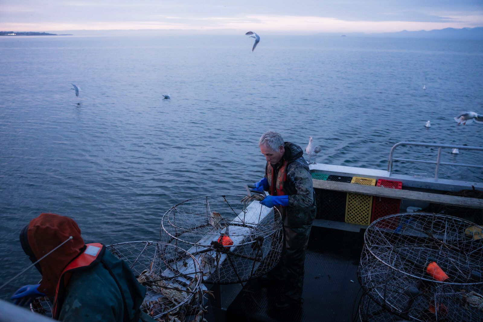 BC Crab Co. fishing boat on the BC coast